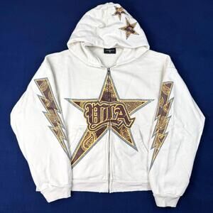 YoungLA (Sold Out) 24s Superstar Zip Hoodie Streetwear Mens M Heavy Fleece Boxy